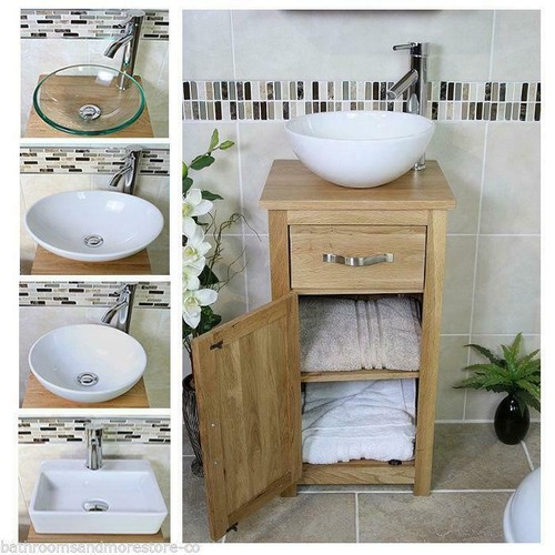 Solid oak bathroom cabinet - cabinet, |
