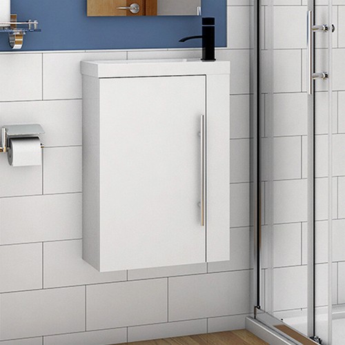 Wall hung cloakroom - wall, sink