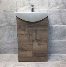 Vanity Unit Walnut Oak Finish