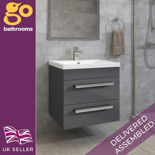 Small grey bathroom vanity - small,