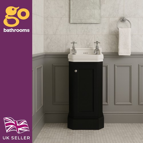 Black cloakroom vanity - unit, &