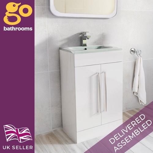 Small white bathroom vanity - small,