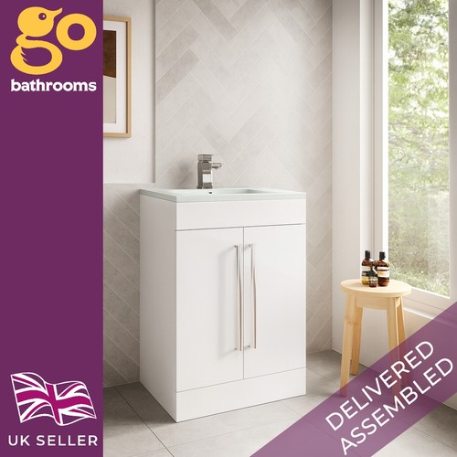 Small white bathroom vanity - bathroom,