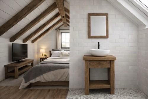 Small attic loft vanity unit - vanity,